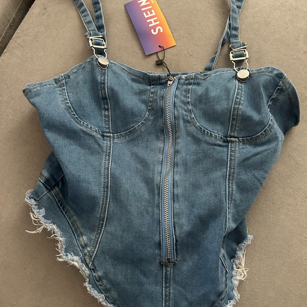 SHEIN Blue Bodysuit One Piece